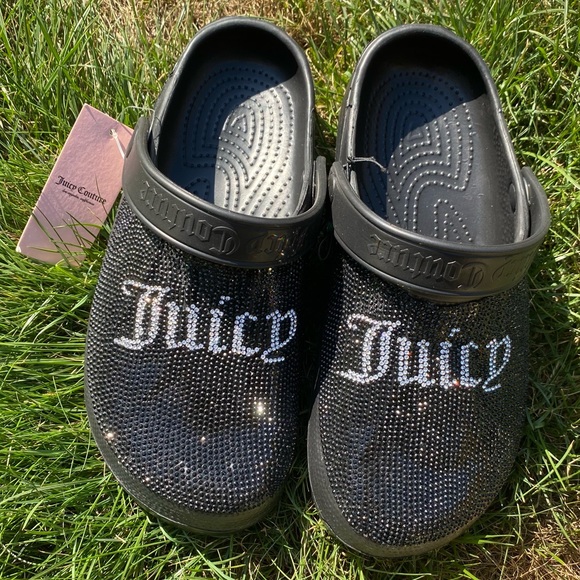 Juicy Couture | Shoes | Juicy Couture Black Crocs | Poshmark